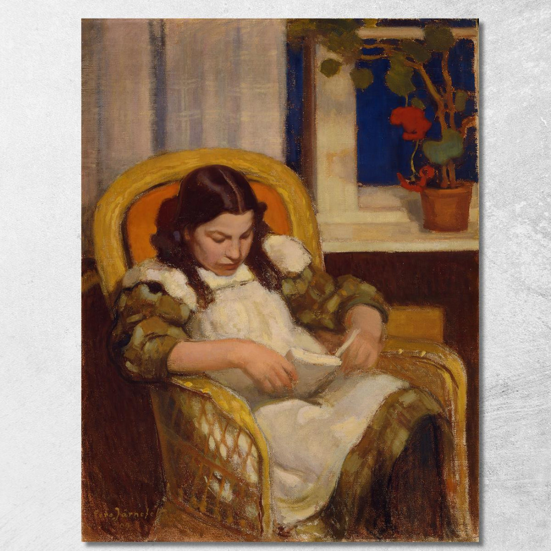 Niña Leyendo Eero Järnefelt ejr12 cuadro en lienzo Niña Leyendo Eero Järnefelt ejr12 cuadro en lienzo