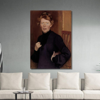 Retrato De Tekla Hultin Eero Järnefelt ejr30 cuadro en lienzo