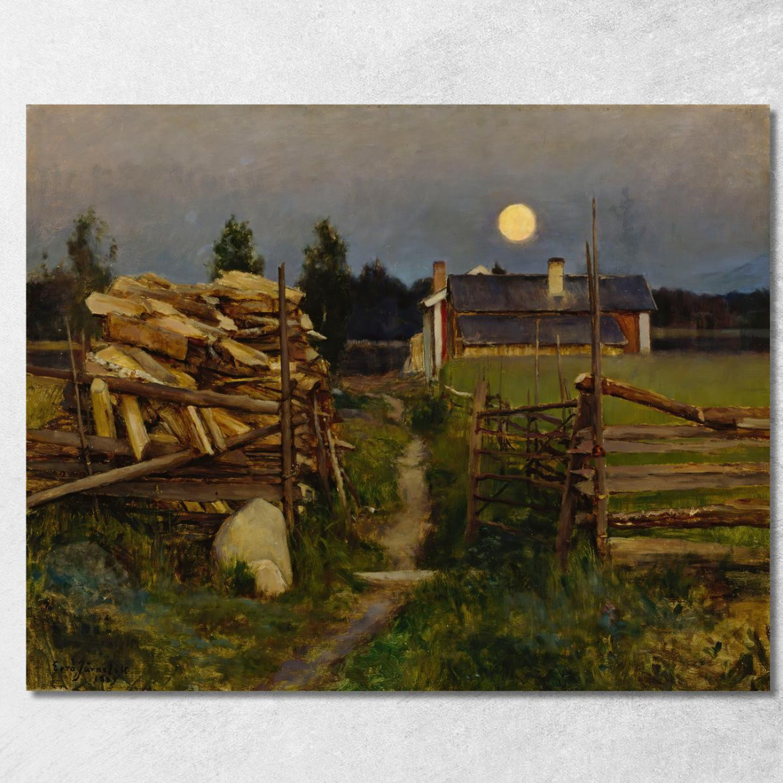 Noche De Verano Con Luna Eero Järnefelt ejr33 cuadro en lienzo Noche De Verano Con Luna Eero Järnefelt ejr33 cuadro en lienzo