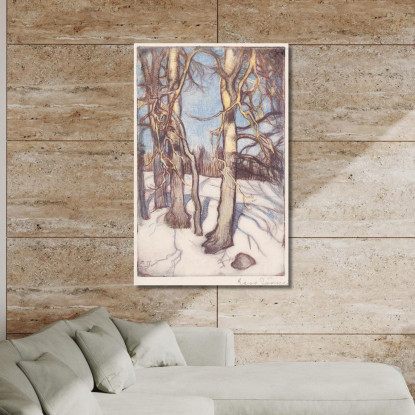 Árboles En Invierno Eero Järnefelt ejr36 cuadro en lienzo