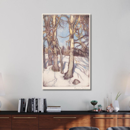 Árboles En Invierno Eero Järnefelt ejr36 cuadro en lienzo