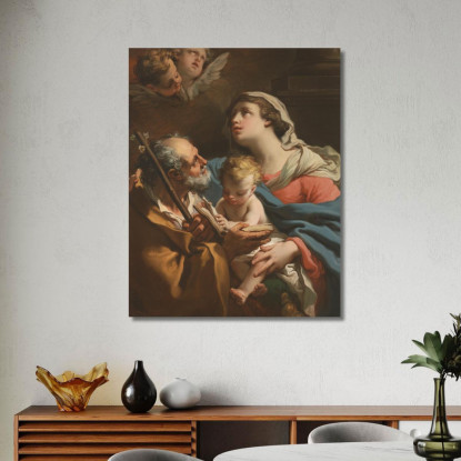 La Sacra Famiglia 2 Gaetano Gandolfi ggn12 quadro stampato su tela