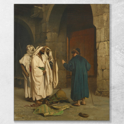 Vecchio Ebreo Con Tre Arabi Jean-Léon Gérôme jlg91 quadro stampato su tela