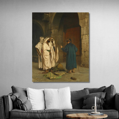 Vecchio Ebreo Con Tre Arabi Jean-Léon Gérôme jlg91 quadro stampato su tela