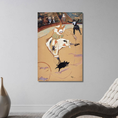 Al Circo Fernando Medrano Con Un Maialino Henri de Toulouse-Lautrec htl11 quadro stampato su tela