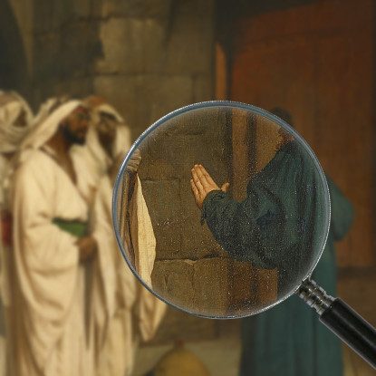 Vecchio Ebreo Con Tre Arabi Jean-Léon Gérôme jlg91 quadro stampato su tela
