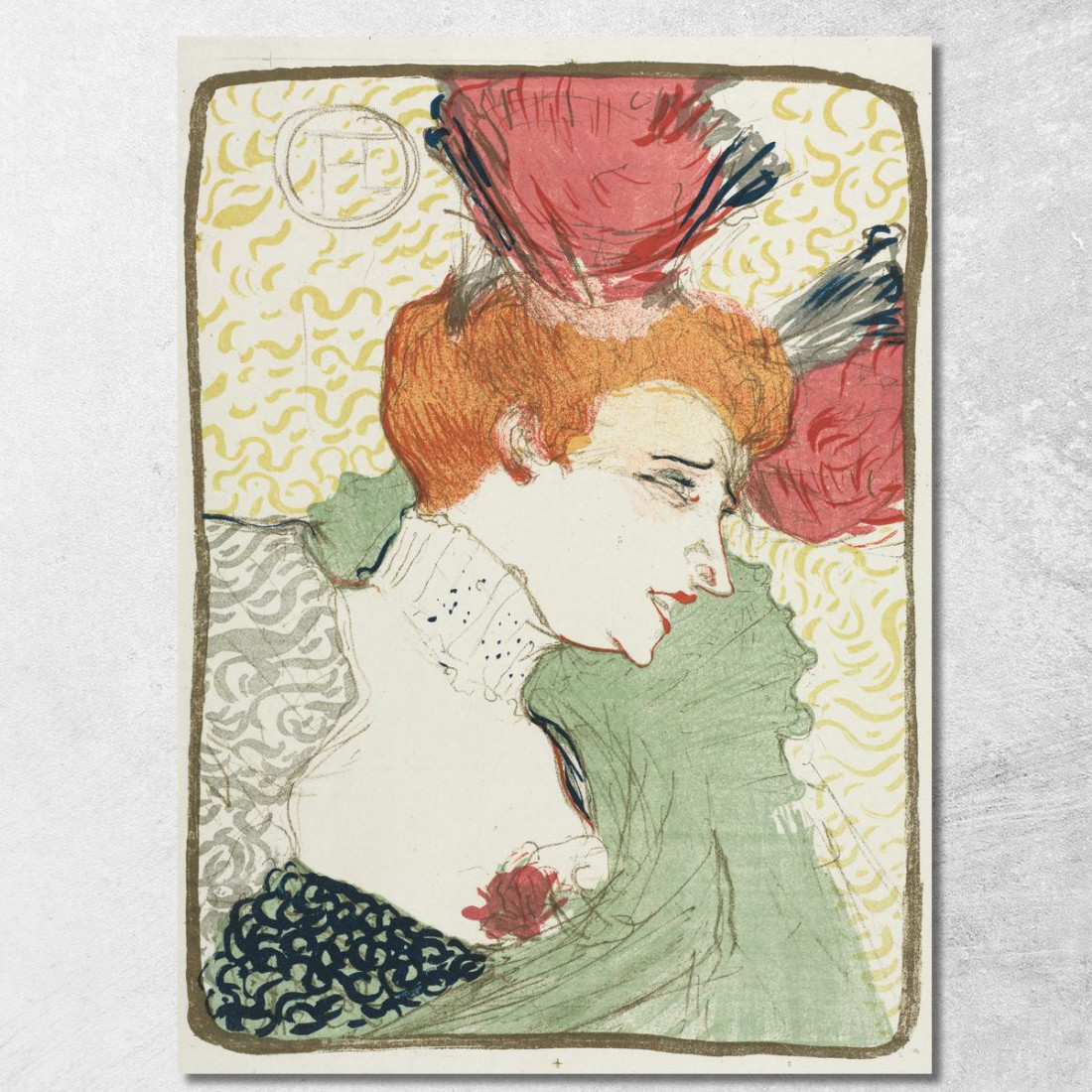 Busto Di Mademoiselle Lender Henri de Toulouse-Lautrec htl24 quadro stampato su tela Busto Di Mademoiselle Lender Henri de Toulouse-Lautrec htl24 quadro stampato su tela