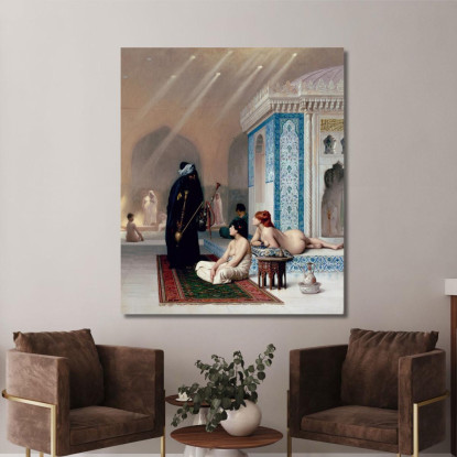 Piscina In Un Harem Jean-Léon Gérôme jlg95 quadro stampato su tela