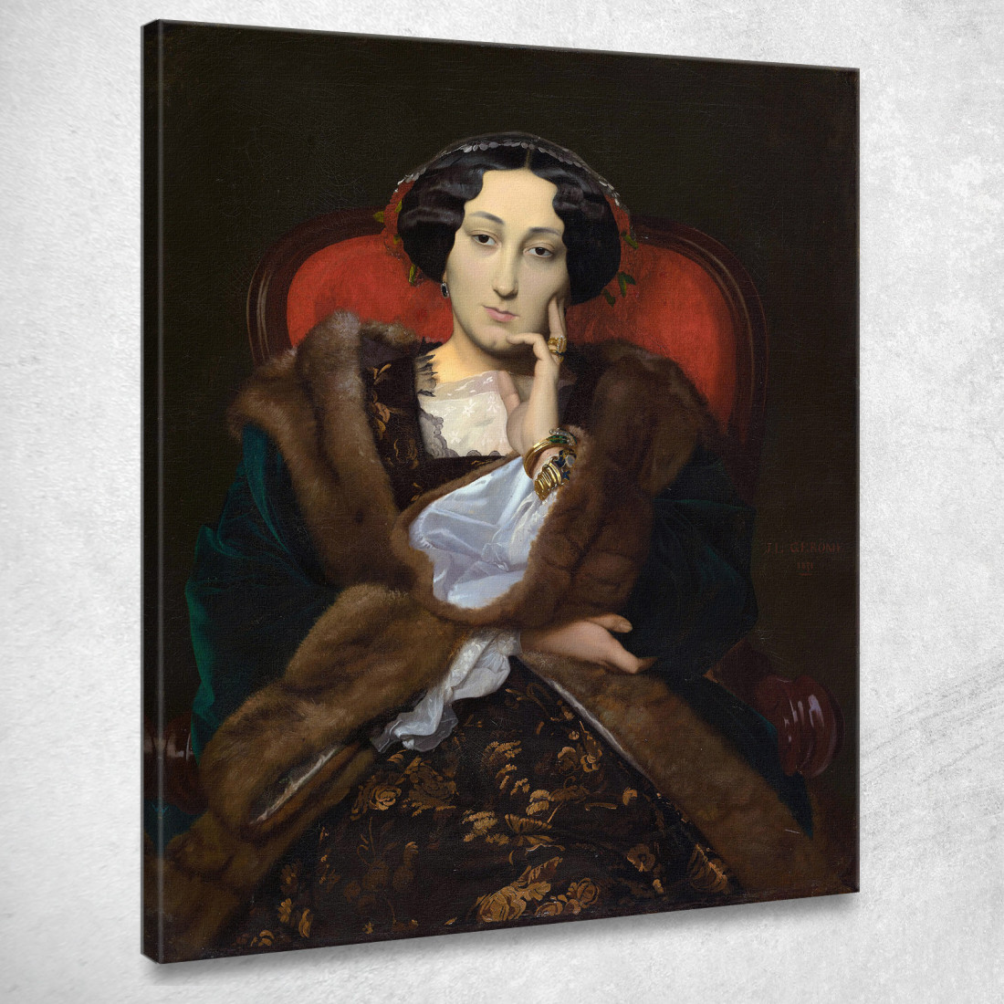 Ritratto Di Una Donna Jean-Léon Gérôme jlg98 quadro stampato su tela Ritratto Di Una Donna Jean-Léon Gérôme jlg98 quadro stampato su tela