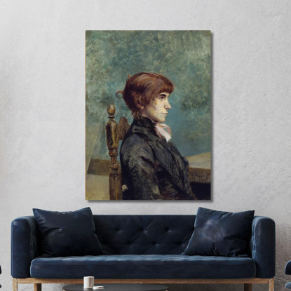 Ritratto Di Jeanne Wenz Henri de Toulouse-Lautrec htl85 quadro stampato su tela