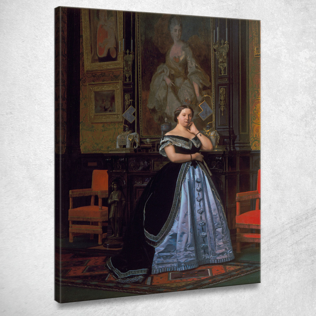 Ritratto Di Charlotte De Rothschild Jean-Léon Gérôme jlg101 quadro stampato su tela Ritratto Di Charlotte De Rothschild Jean-Léon Gérôme jlg101 quadro stampato su tela