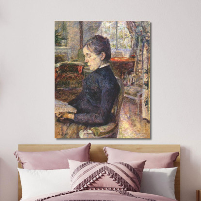 La Contessa Adèle De Toulouse-Lautrec Nel Suo Salone Al Castello Di Malromé Henri de Toulouse-Lautrec htl94 quadro stampato su
