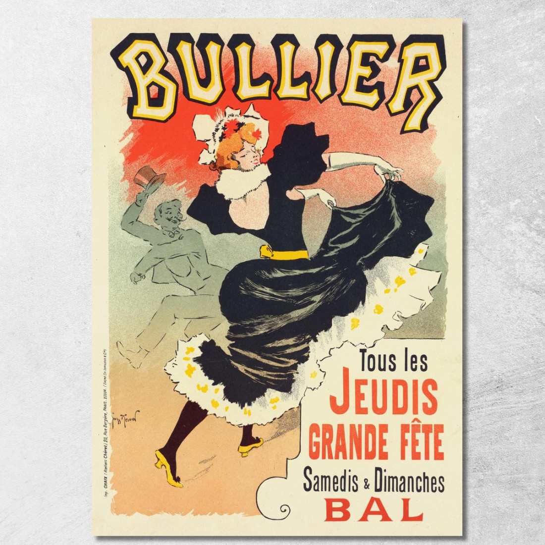 Manifesto Per Il Ballo Bullier Henri Georges Meunier hgm1 quadro stampato su tela Manifesto Per Il Ballo Bullier Henri Georges Meunier hgm1 quadro stampato su tela