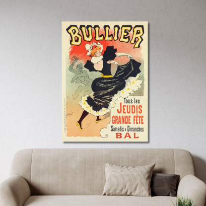 Manifesto Per Il Ballo Bullier Henri Georges Meunier hgm1 quadro stampato su tela