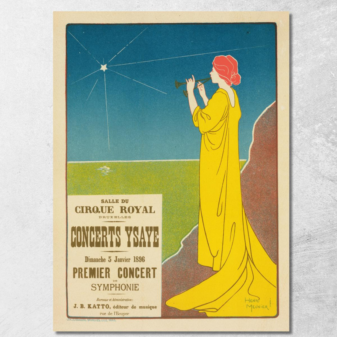 Concerti Ysaye Henri Georges Meunier hgm5 quadro stampato su tela Concerti Ysaye Henri Georges Meunier hgm5 quadro stampato su tela