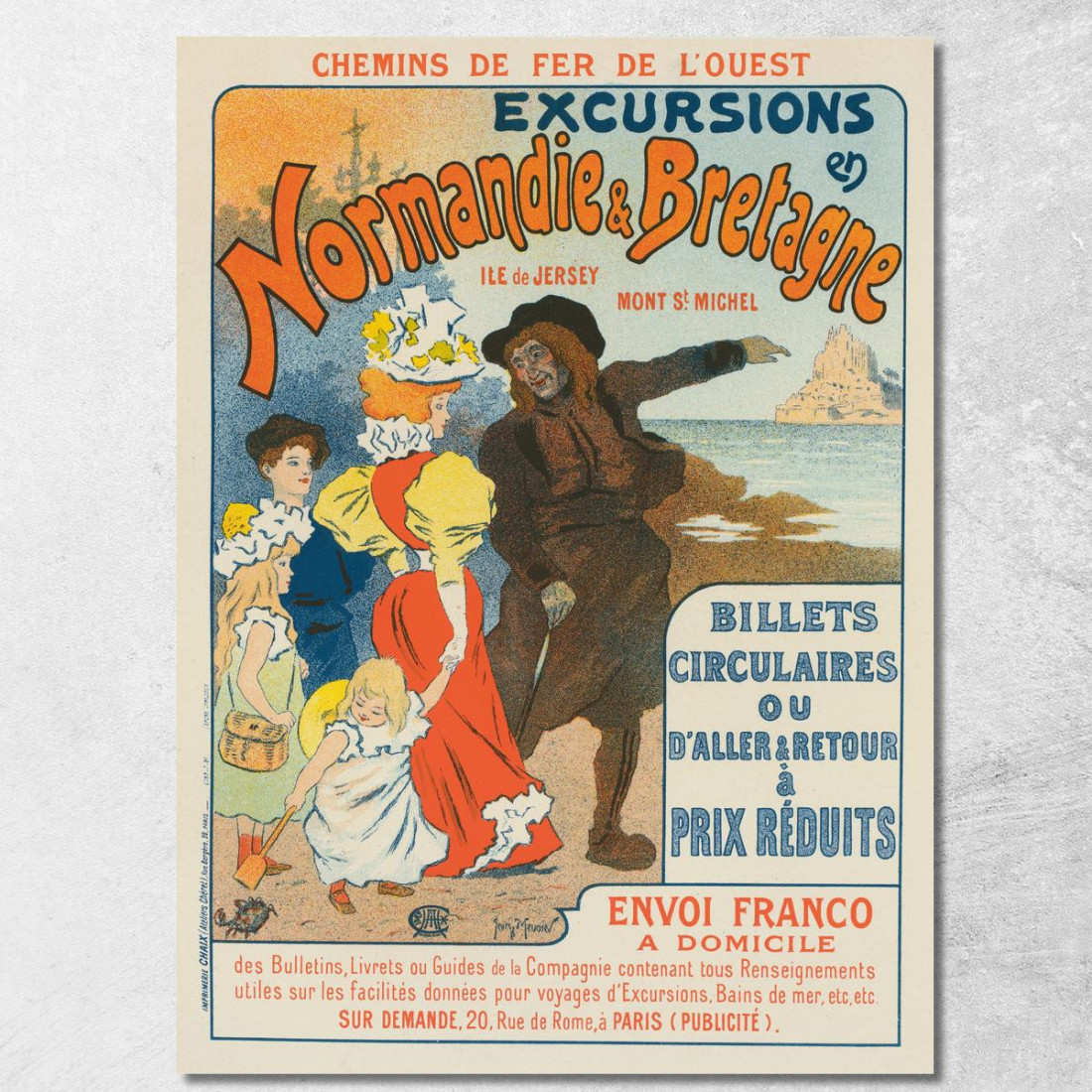 Escursioni In Normandia E Bretagna Henri Georges Meunier hgm6 quadro stampato su tela Escursioni In Normandia E Bretagna Henri Georges Meunier hgm6 quadro stampato su tela