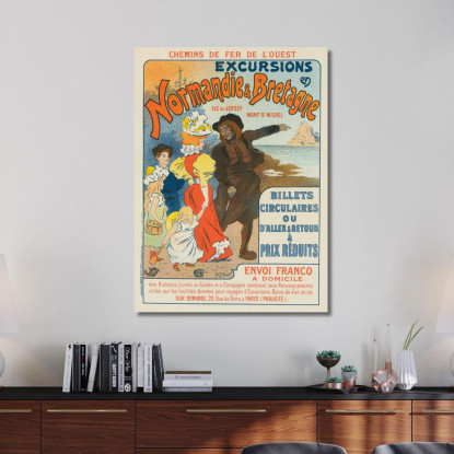 Escursioni In Normandia E Bretagna Henri Georges Meunier hgm6 quadro stampato su tela