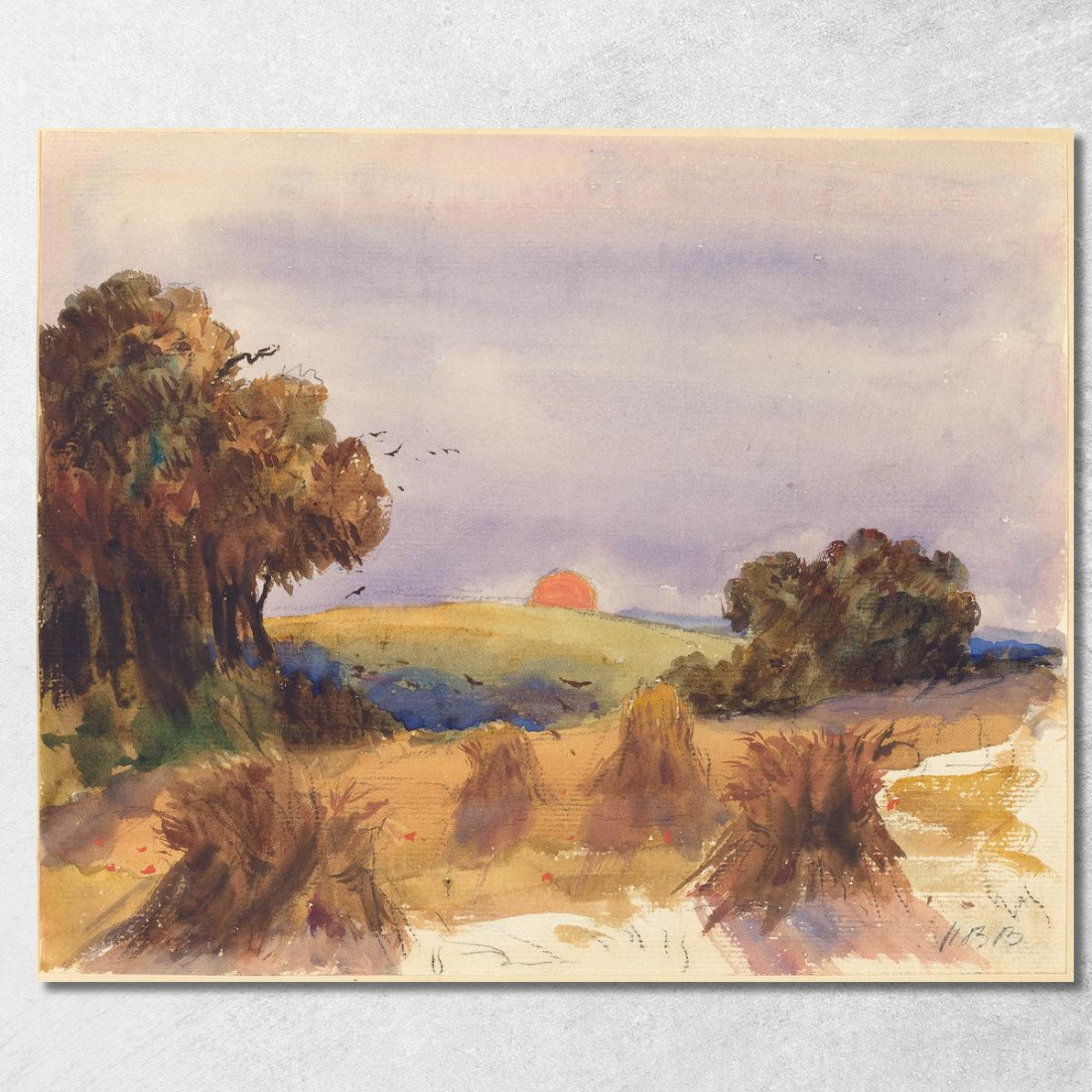 Un Campo Di Grano Al Tramonto Hercules Brabazon Brabazon hbb3 quadro stampato su tela Un Campo Di Grano Al Tramonto Hercules Brabazon Brabazon hbb3 quadro stampato su tela
