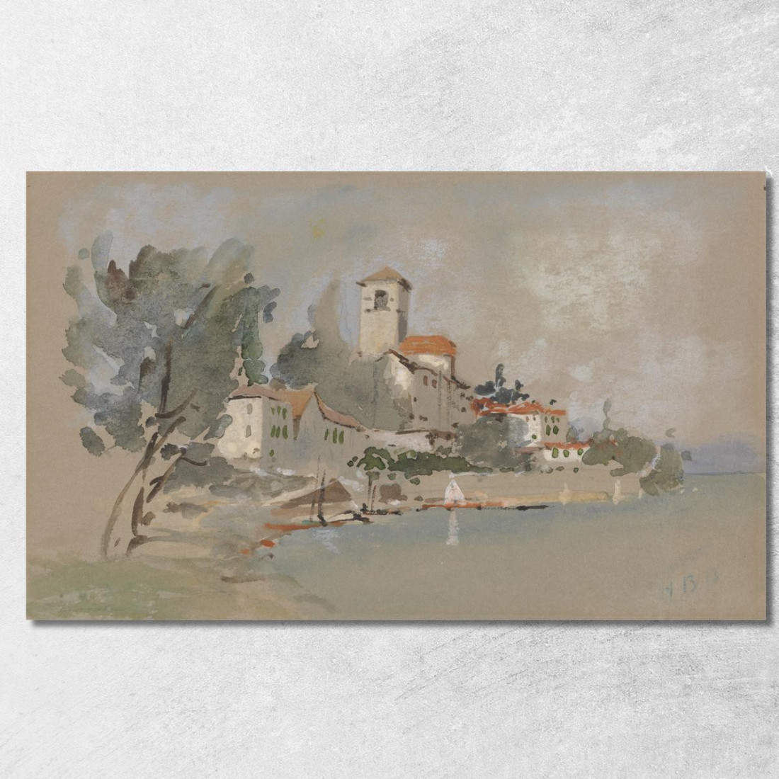 Una Villa Vicino Al Mare Hercules Brabazon Brabazon hbb9 quadro stampato su tela Una Villa Vicino Al Mare Hercules Brabazon Brabazon hbb9 quadro stampato su tela
