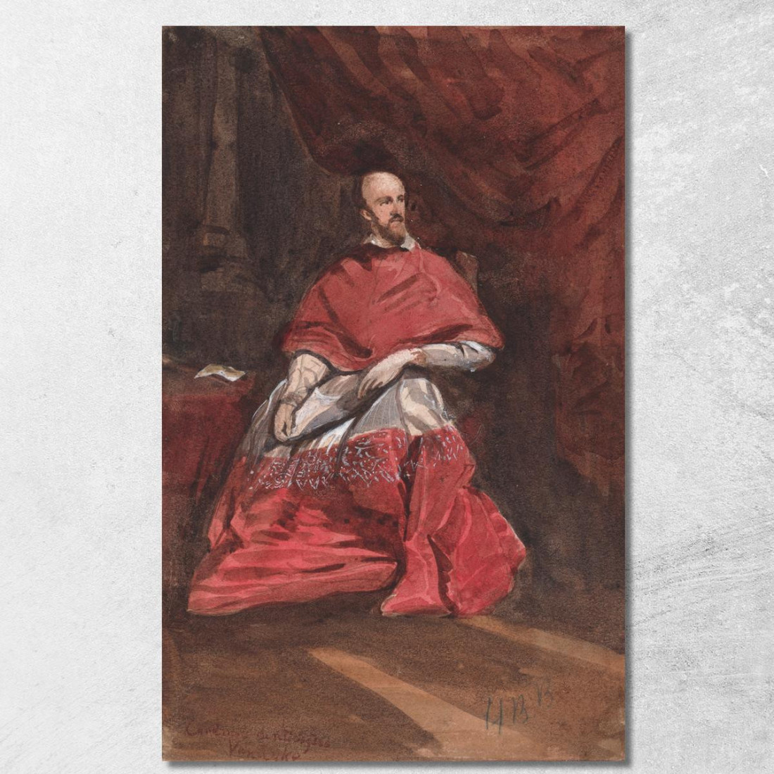Cardinale Bentivoglio Hercules Brabazon Brabazon hbb16 quadro stampato su tela Cardinale Bentivoglio Hercules Brabazon Brabazon hbb16 quadro stampato su tela