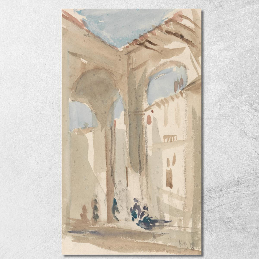 Figure In Un Colonnato Orientale Hercules Brabazon Brabazon hbb24 quadro stampato su tela Figure In Un Colonnato Orientale Hercules Brabazon Brabazon hbb24 quadro stampato su tela