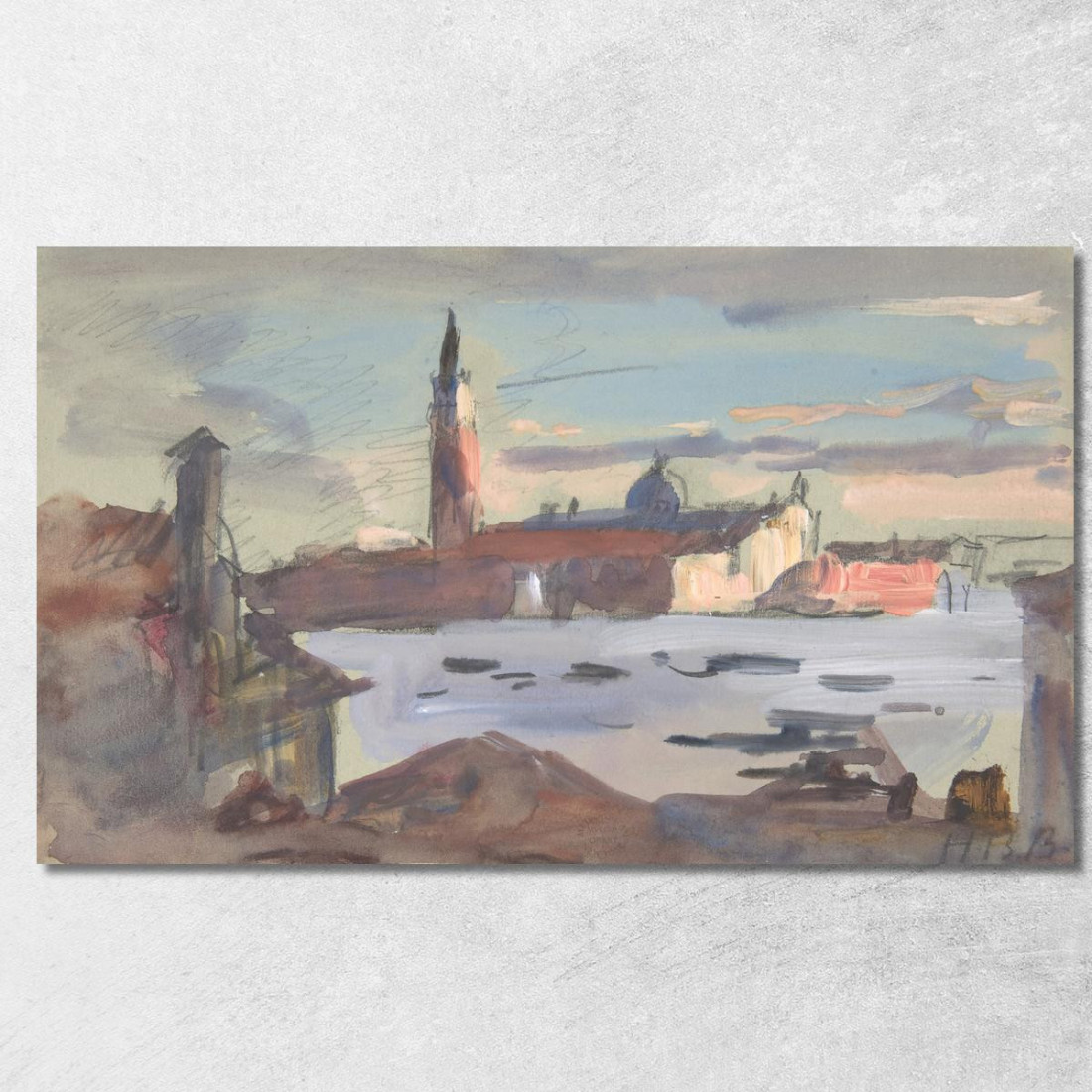 San Giorgio Maggiore Venezia Hercules Brabazon Brabazon hbb49 quadro stampato su tela San Giorgio Maggiore Venezia Hercules Brabazon Brabazon hbb49 quadro stampato su tela