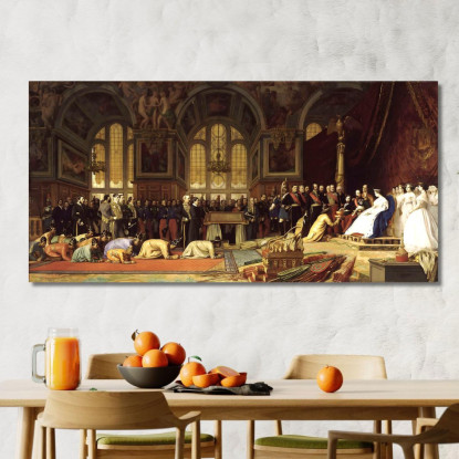 Ricevimento Degli Ambasciatori Siamesi Da Parte Dell'Imperatore Napoleone Ii Jean-Léon Gérôme jlg114 quadro stampato su tela