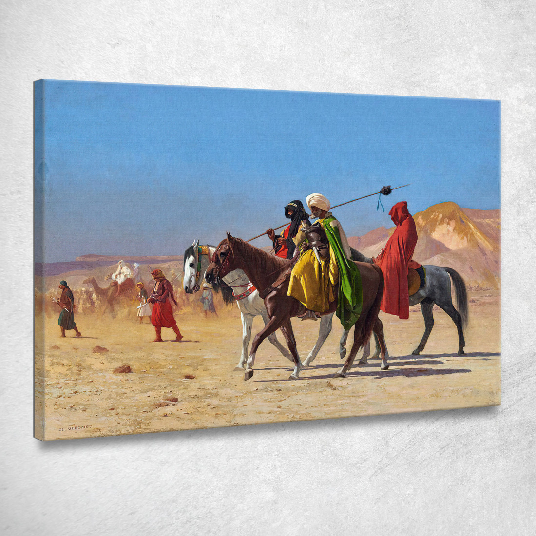 Cavalieri Che Attraversano Il Deserto Jean-Léon Gérôme jlg115 quadro stampato su tela Cavalieri Che Attraversano Il Deserto Jean-Léon Gérôme jlg115 quadro stampato su tela