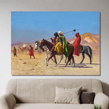 Cavalieri Che Attraversano Il Deserto Jean-Léon Gérôme jlg115 quadro stampato su tela