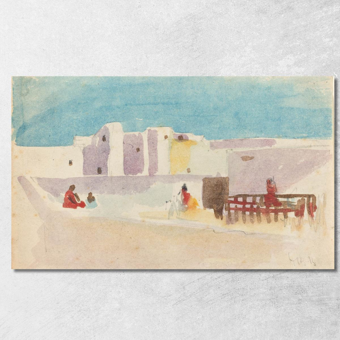 Mura Di Una Città Nordafricana Hercules Brabazon Brabazon hbb81 quadro stampato su tela Mura Di Una Città Nordafricana Hercules Brabazon Brabazon hbb81 quadro stampato su tela