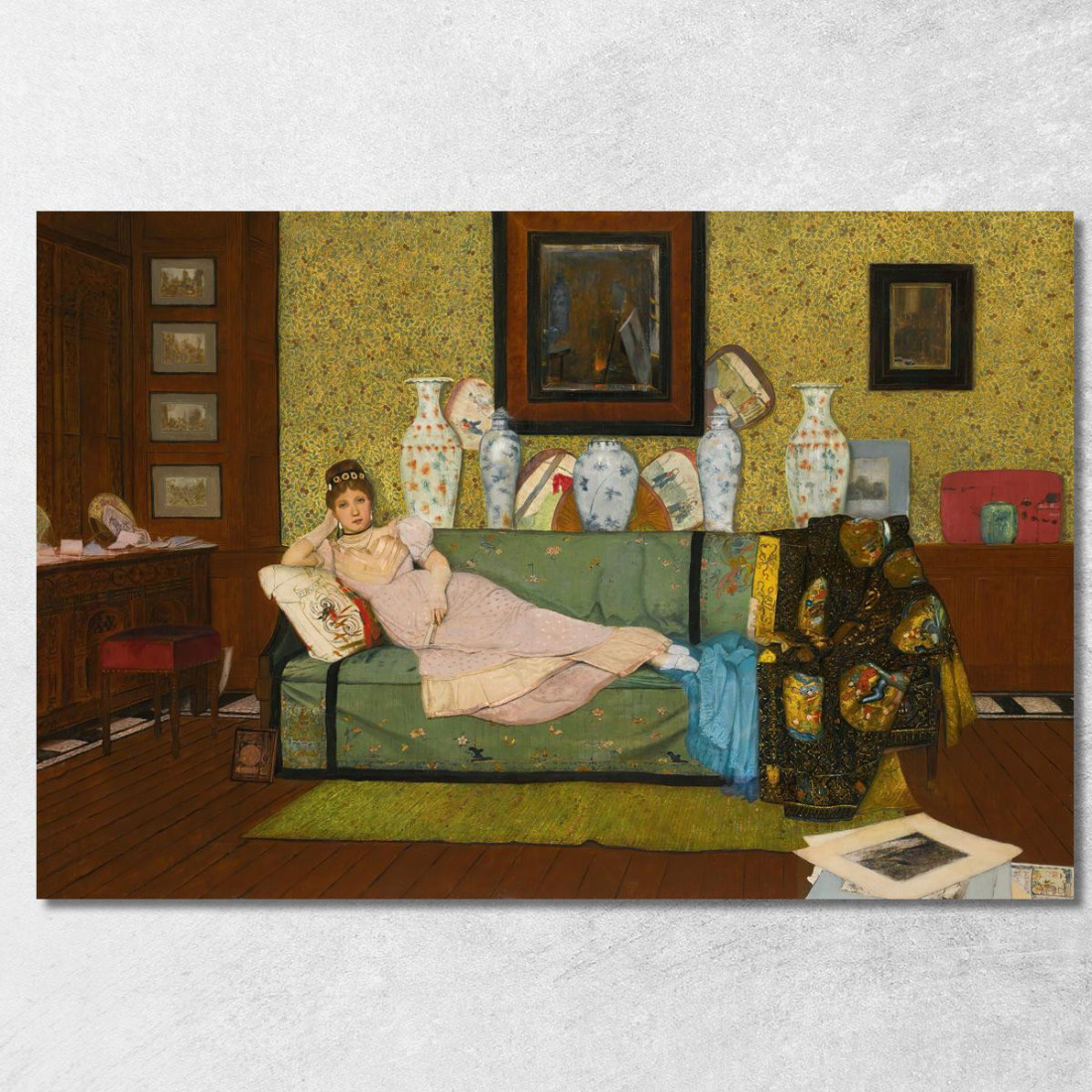 Una Fantasia Nella Casa Dell'Artista John Atkinson Grimshaw jag11 quadro stampato su tela Una Fantasia Nella Casa Dell'Artista John Atkinson Grimshaw jag11 quadro stampato su tela
