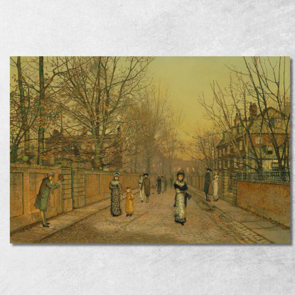 Un Saluto John Atkinson Grimshaw jag12 quadro stampato su tela