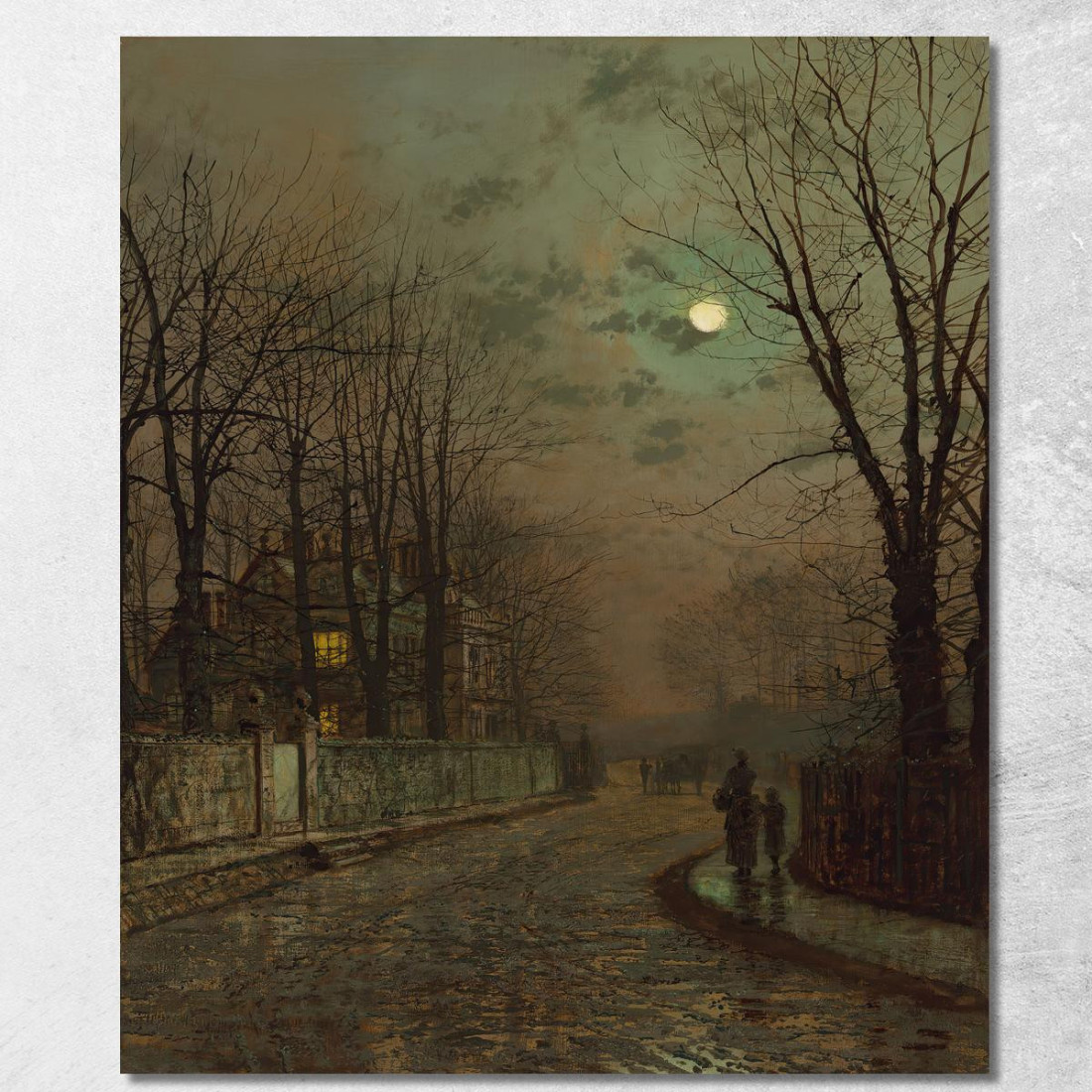 Una Strada Bagnata A Knostrop Yorkshire John Atkinson Grimshaw jag14 quadro stampato su tela Una Strada Bagnata A Knostrop Yorkshire John Atkinson Grimshaw jag14 quadro stampato su tela