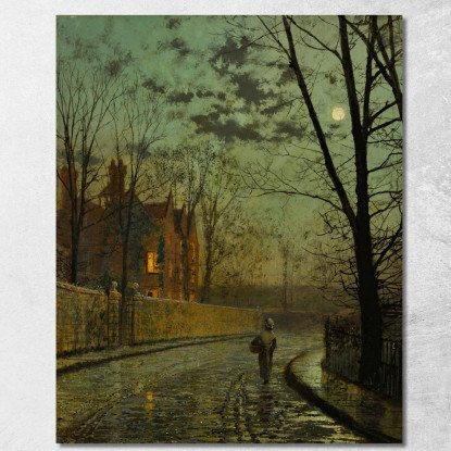 Dopo La Pioggia John Atkinson Grimshaw jag15 quadro stampato su tela