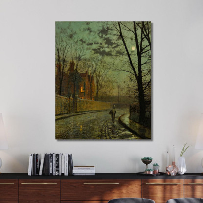 Dopo La Pioggia John Atkinson Grimshaw jag15 quadro stampato su tela