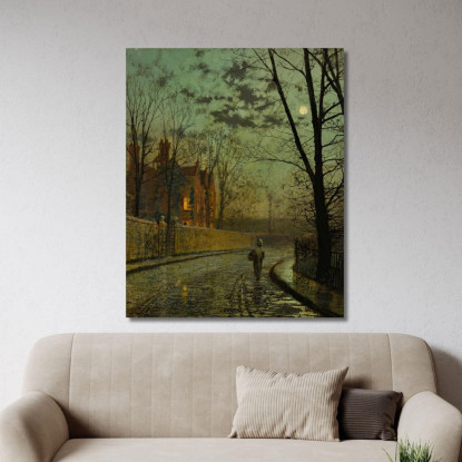 Dopo La Pioggia John Atkinson Grimshaw jag15 quadro stampato su tela