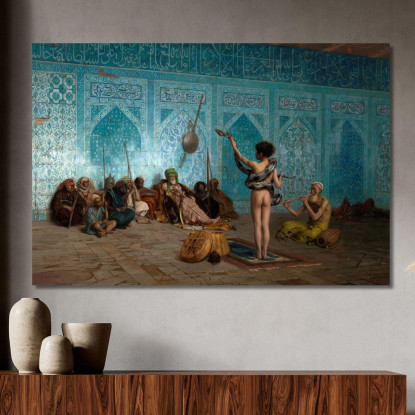 Incantatore Di Serpenti Jean-Léon Gérôme jlg120 quadro stampato su tela