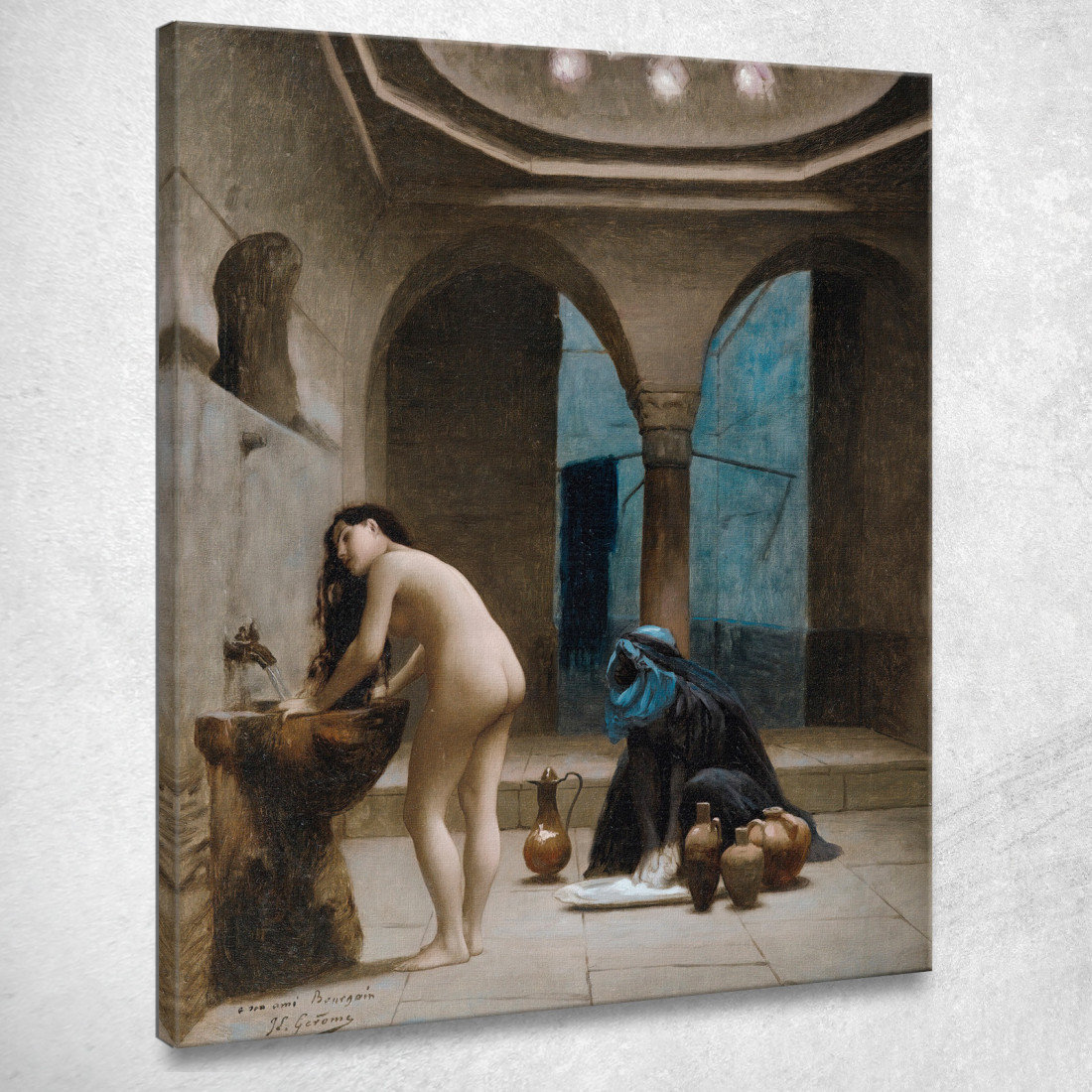 Studio Per Una Donna Turca Del Bagno Maure Nel Bagno Jean-Léon Gérôme jlg121 quadro stampato su tela Studio Per Una Donna Turca Del Bagno Maure Nel Bagno Jean-Léon Gérôme jlg121 quadro stampato su tela