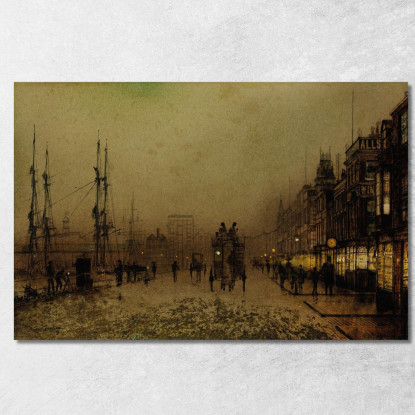 I Moli Di Glasgow Al Crepuscolo John Atkinson Grimshaw jag29 quadro stampato su tela