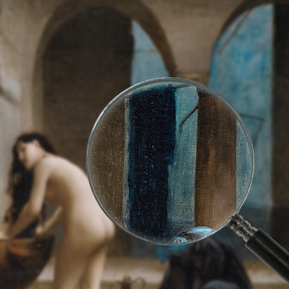 Studio Per Una Donna Turca Del Bagno Maure Nel Bagno Jean-Léon Gérôme jlg121 quadro stampato su tela