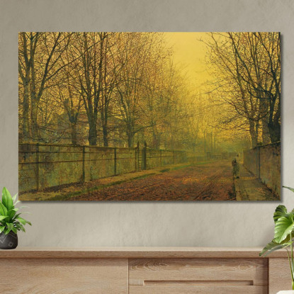 Nel Bagliore Dorato Dell'Autunno John Atkinson Grimshaw jag36 quadro stampato su tela