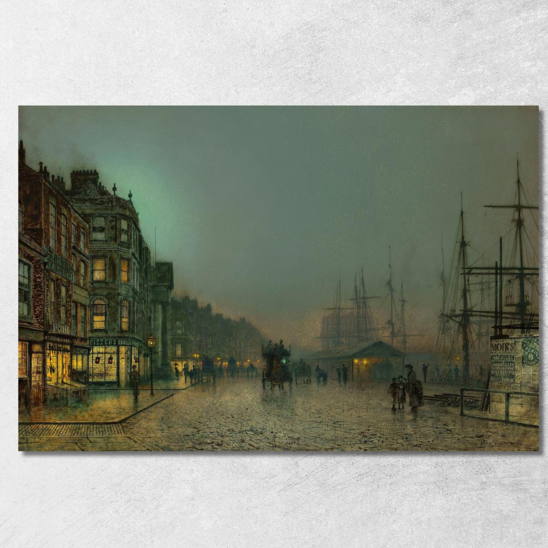 Le Luci Di Liverpool John Atkinson Grimshaw jag40 quadro stampato su tela Le Luci Di Liverpool John Atkinson Grimshaw jag40 quadro stampato su tela
