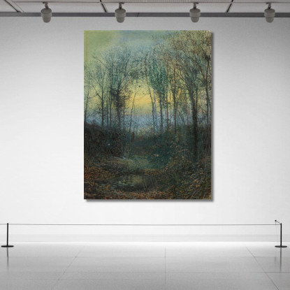 Amanti In Un Bosco John Atkinson Grimshaw jag41 quadro stampato su tela
