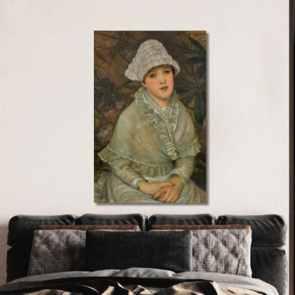 La Mia Piccola Rosa Bianca John Atkinson Grimshaw jag46 quadro stampato su tela