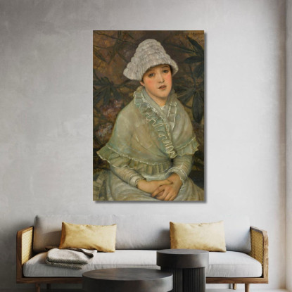 La Mia Piccola Rosa Bianca John Atkinson Grimshaw jag46 quadro stampato su tela