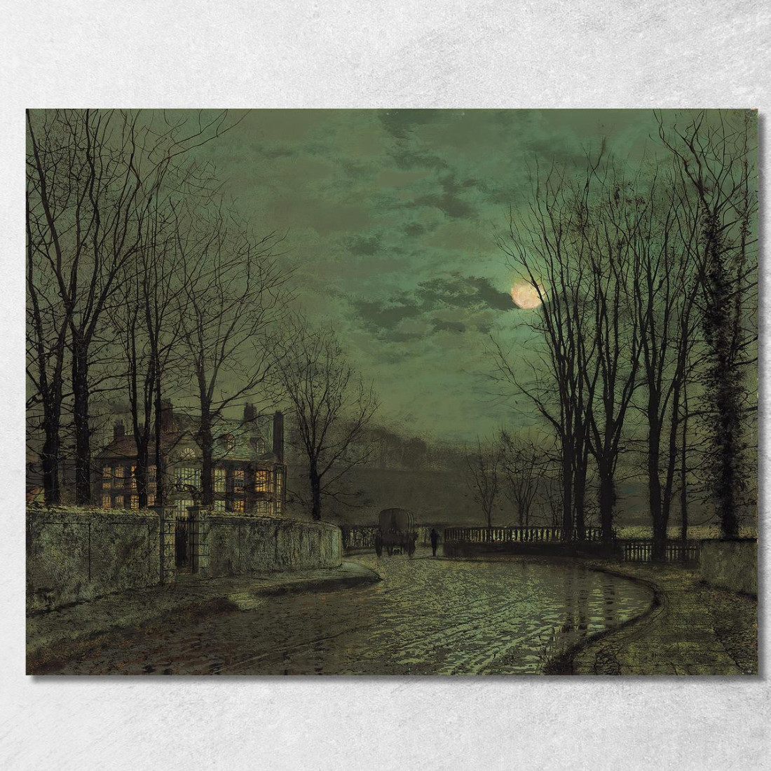 Chiaro Di Luna Di Novembre John Atkinson Grimshaw jag48 quadro stampato su tela Chiaro Di Luna Di Novembre John Atkinson Grimshaw jag48 quadro stampato su tela
