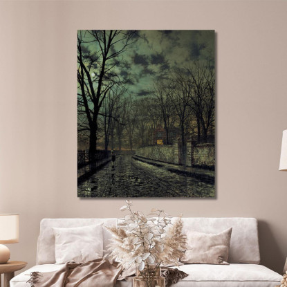 Novembre John Atkinson Grimshaw jag49 quadro stampato su tela