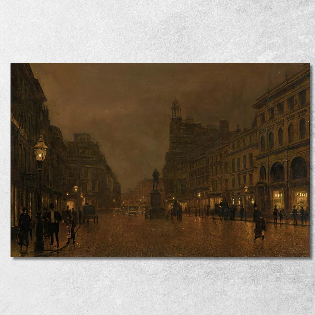 Piazza Sant'Anna E La Borsa Di Manchester John Atkinson Grimshaw jag64 quadro stampato su tela Piazza Sant'Anna E La Borsa Di Manchester John Atkinson Grimshaw jag64 quadro stampato su tela