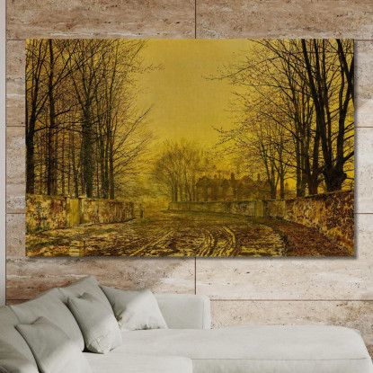 L'Autostrada Della Regina John Atkinson Grimshaw jag72 quadro stampato su tela