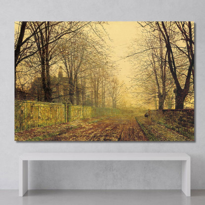 La Foglia Secca E Gialla John Atkinson Grimshaw jag74 quadro stampato su tela